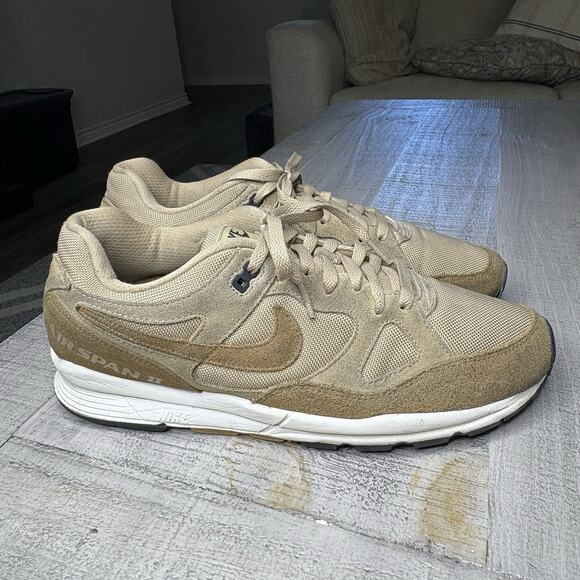 Nike Air Span 2 SE SP19 Mens Sz 12 Parachute Beige Black BQ6052 200 - Picture 1 of 8